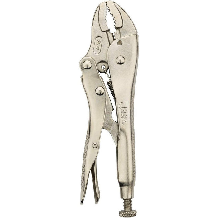 Jetech 7-Inch Curved Jaws Locking Pliers with Wire Cutter - Chrome Molybdenum Alloy Steel Body, Industrial Grade Vises Grips (Singe)